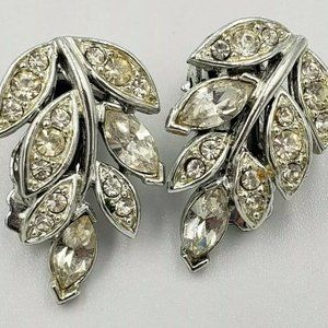 Stunning Vintage Signed LISNER Rhinestone Earrings